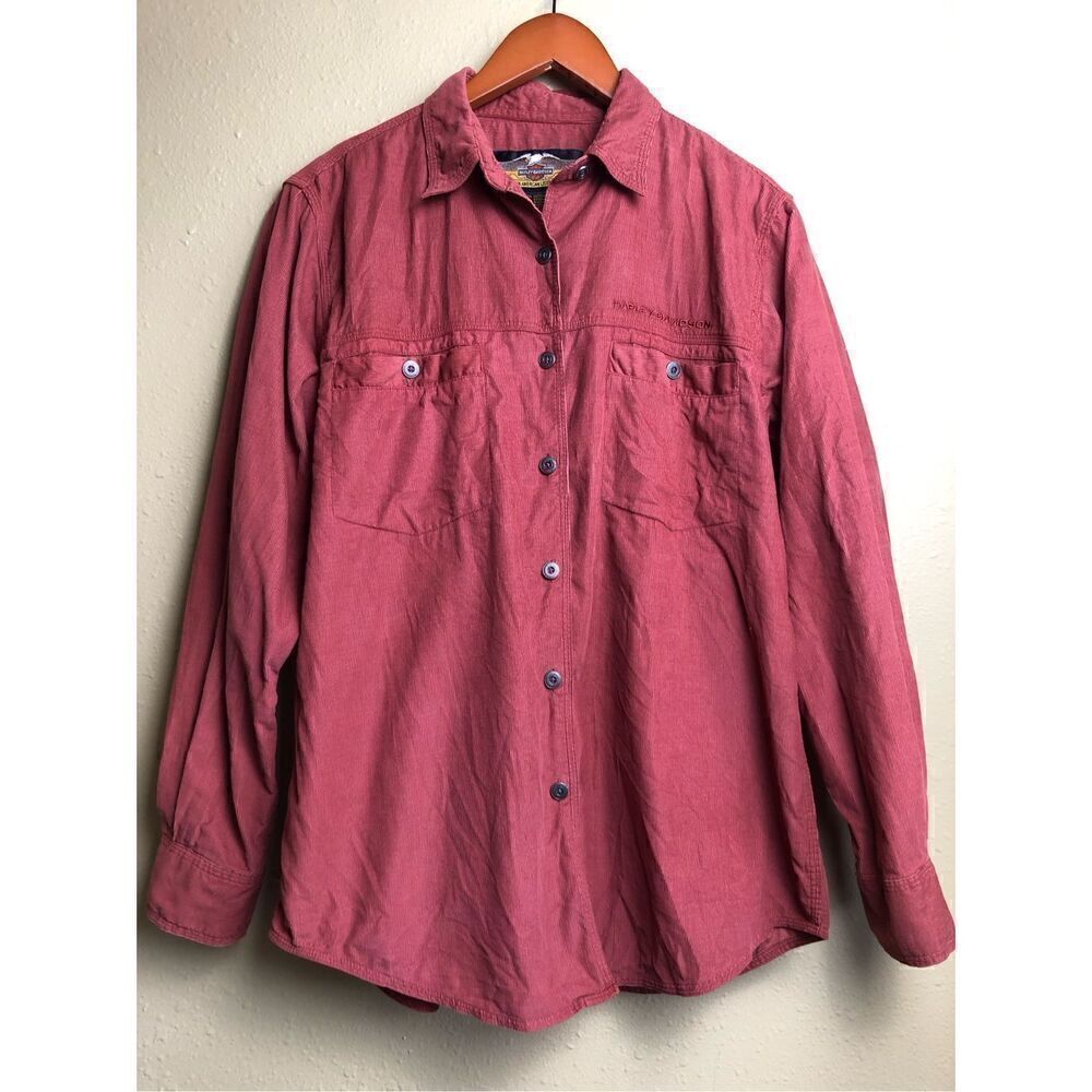 Harley Davidson 100% Cotton Button-Down Sz L
